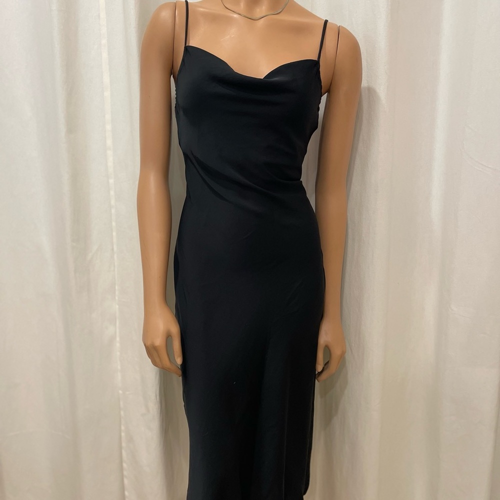 Black Midi Dress with Timeless Elegance